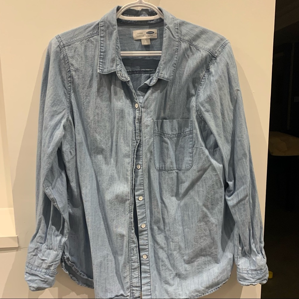 old navy denim flannel